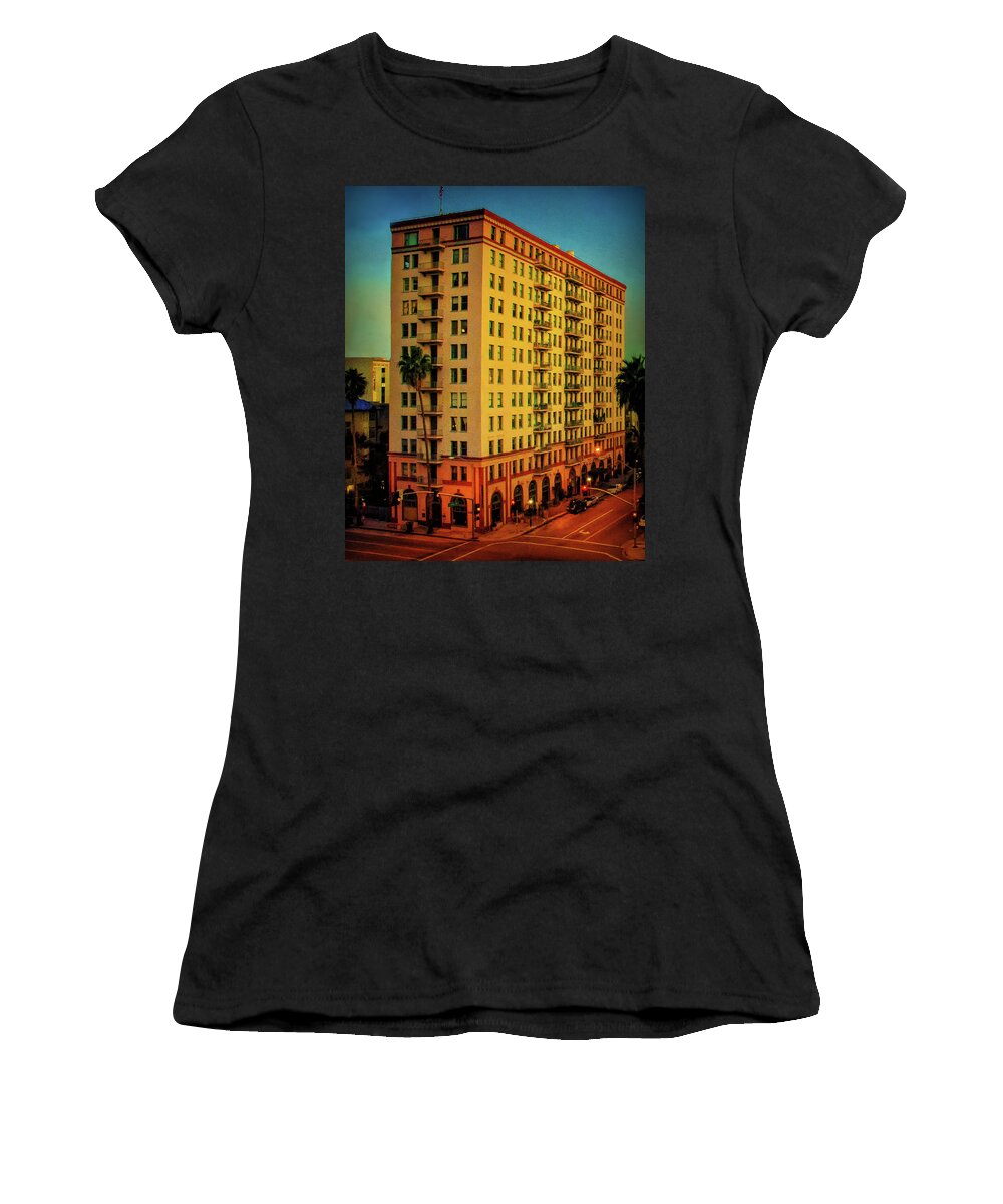 Historical Women's T-Shirt featuring the photograph Cooper Arms Apartments by Joseph Hollingsworth