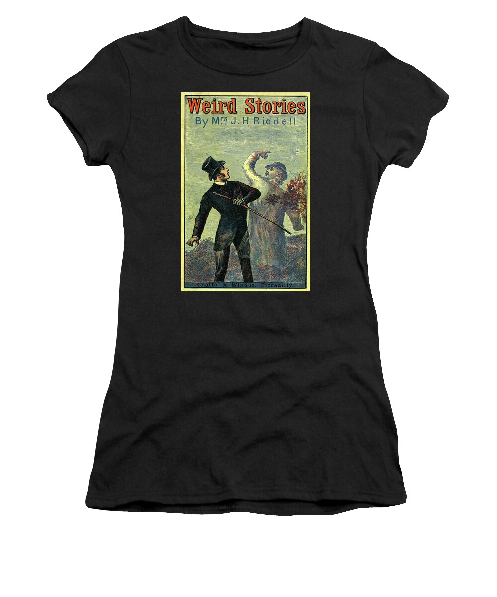 Yellowbacks Women's T-Shirt featuring the mixed media Victorian Yellowback Cover for Weird Stories by Unknown