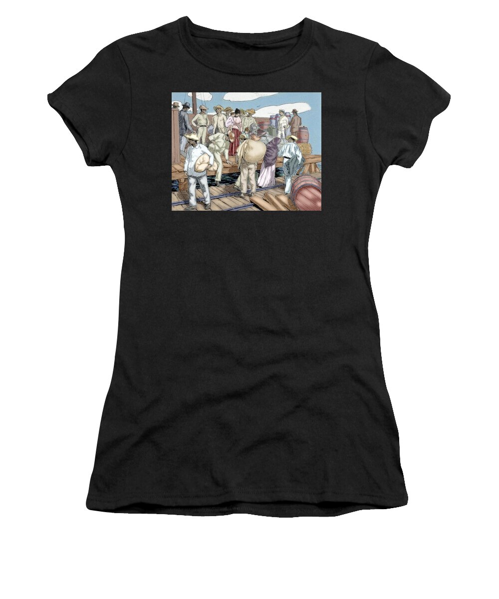 19th Century Women's T-Shirt featuring the photograph Cuban War of Independence -1895-1898-. Three liberation wars that Cuba fought against Spain. by Album