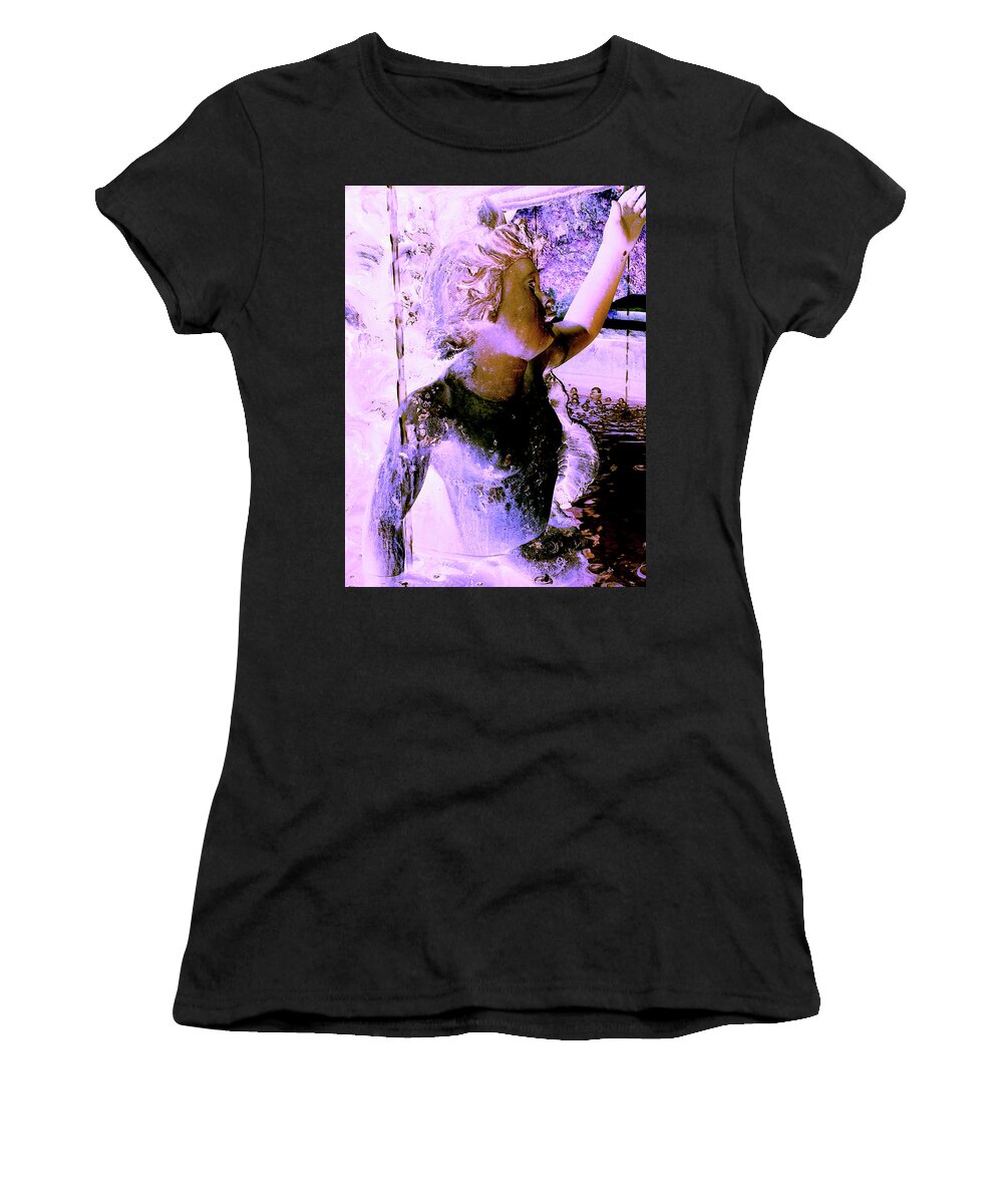 Water Women's T-Shirt featuring the mixed media Cupid by Giorgio Tuscani