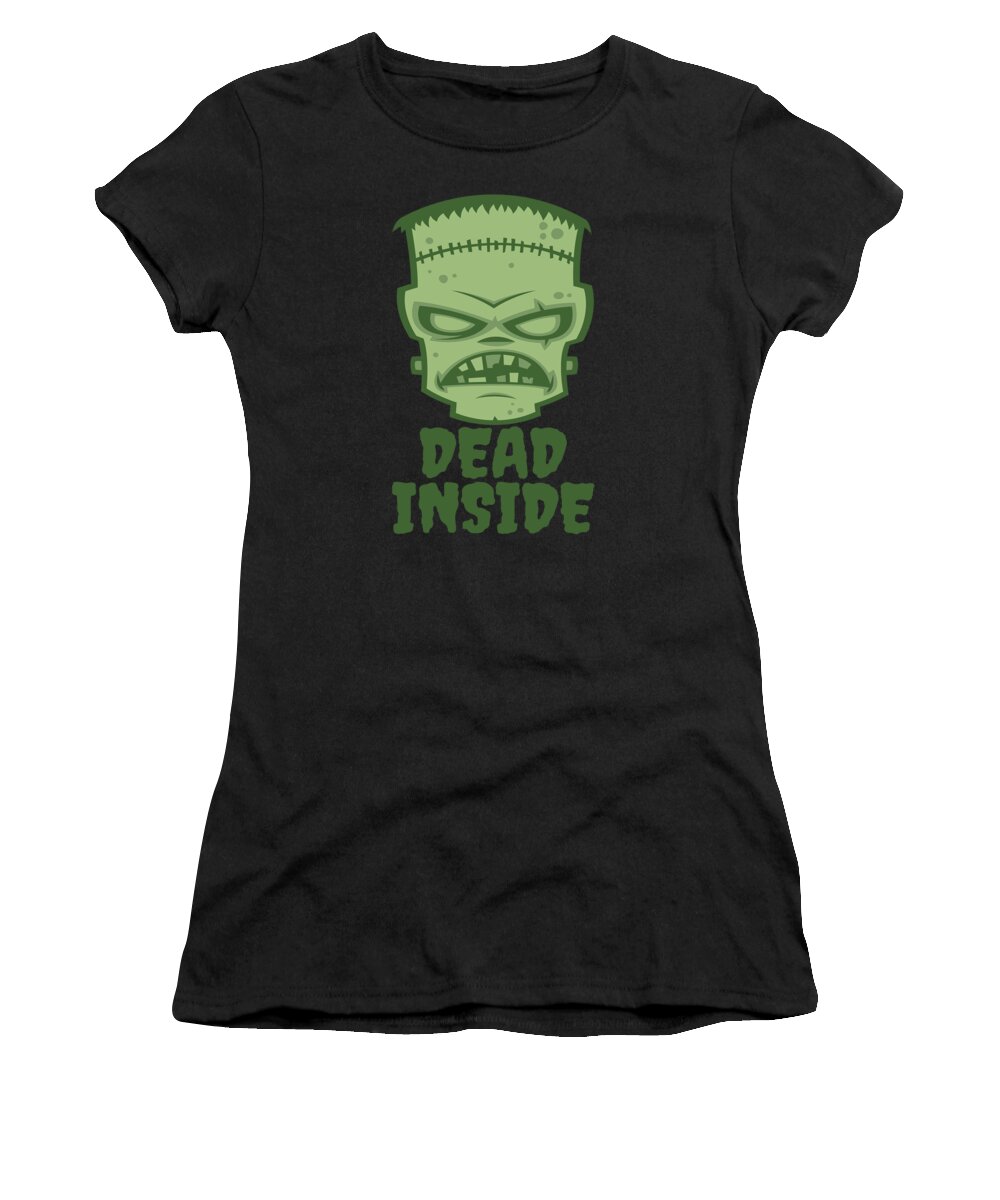 Stitches Women's T-Shirt featuring the digital art Dead Inside Frankenstein Monster by John Schwegel