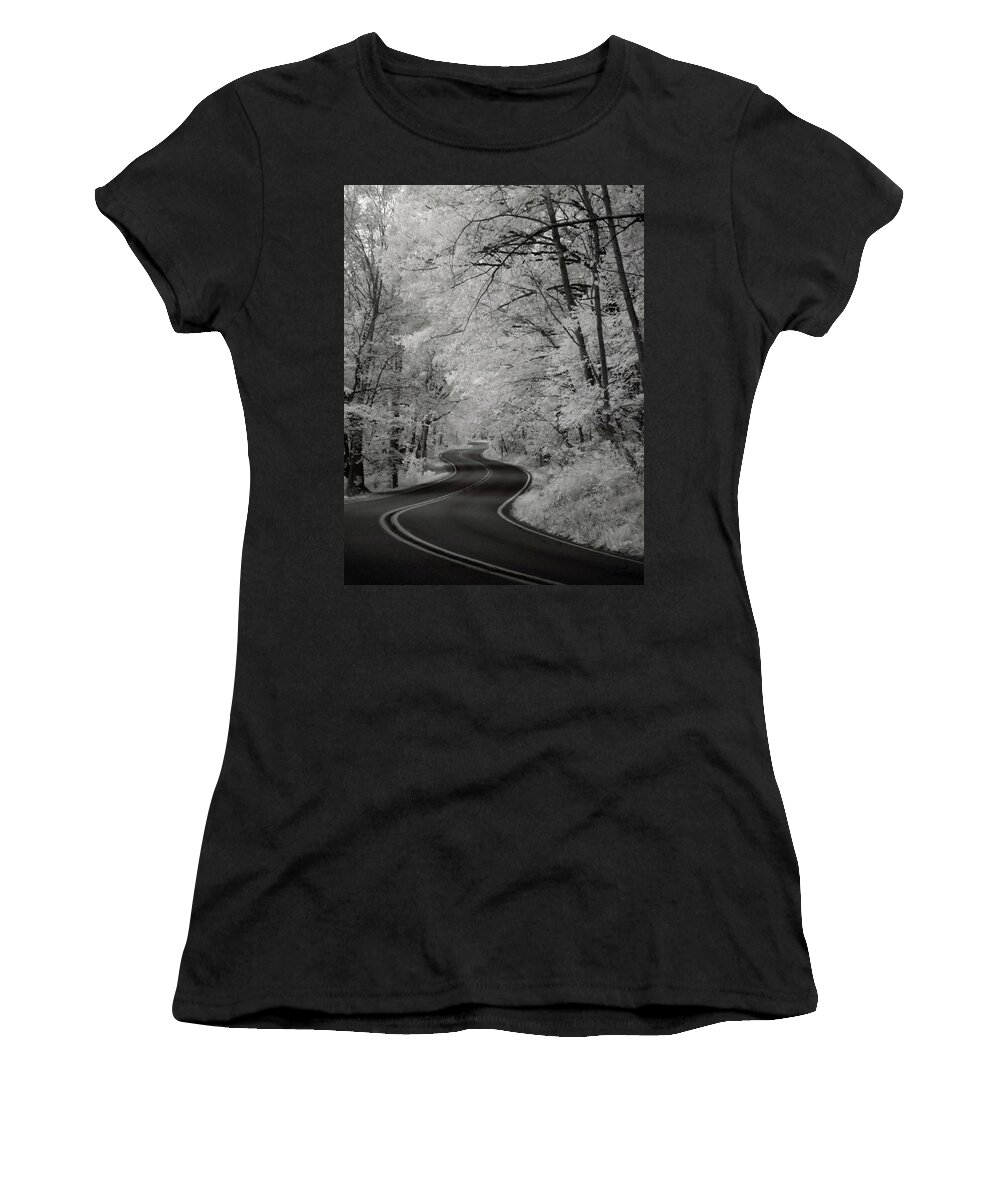 Winding Road Women's T-Shirt featuring the photograph Dream Traveler by Jill Love