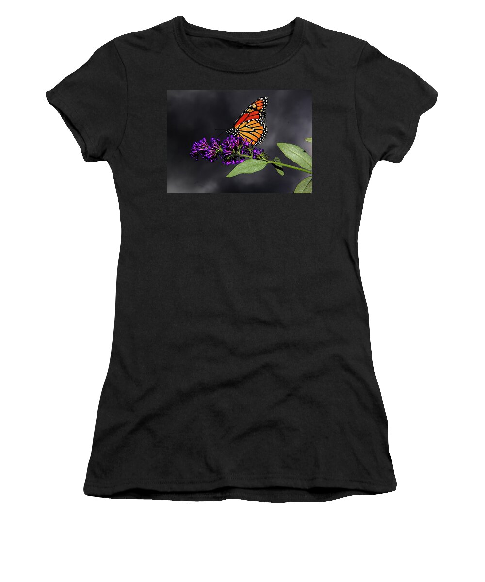  Butterfly Women's T-Shirt featuring the photograph Drink Deeply of This Moment by Allen Nice-Webb
