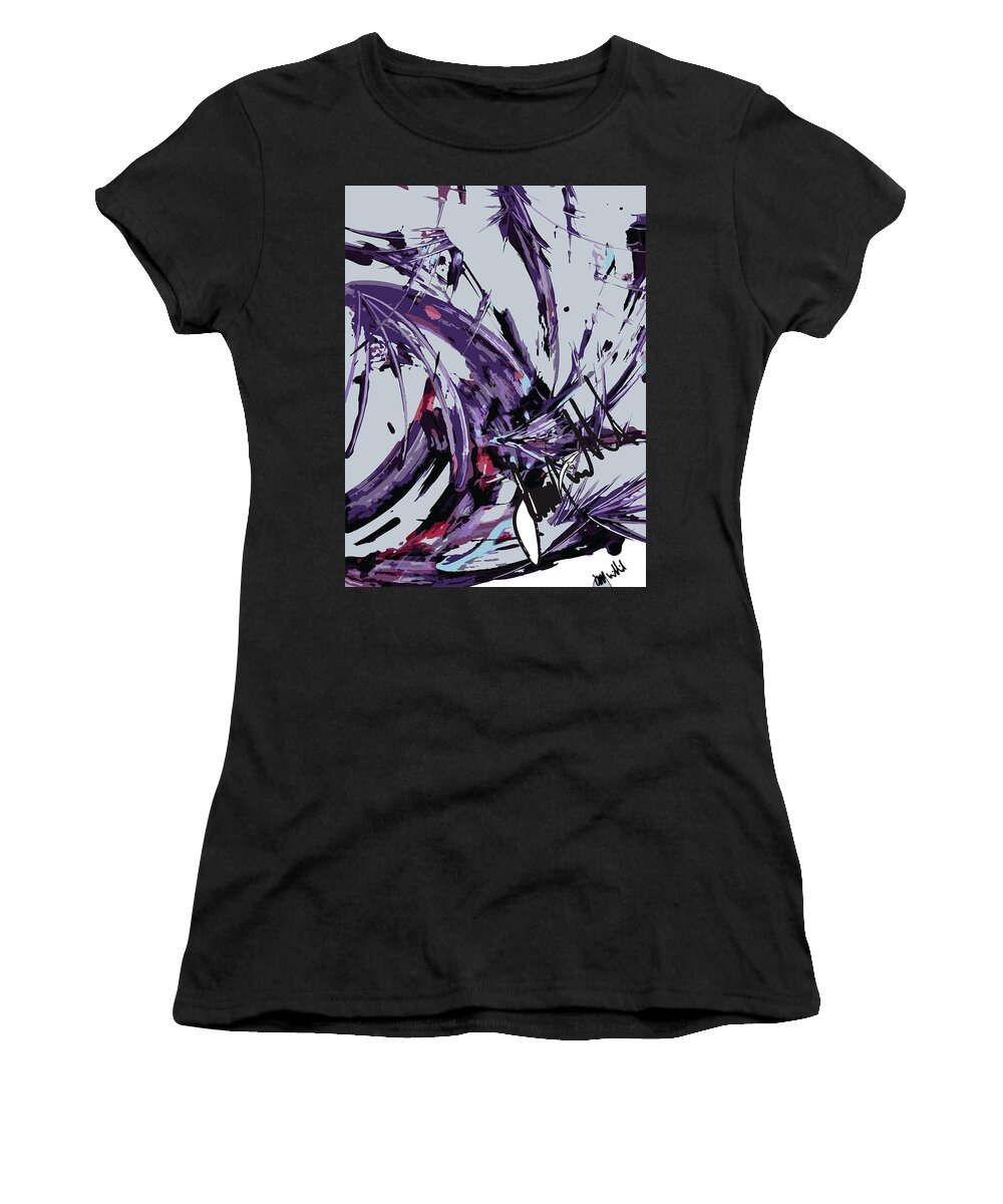  Women's T-Shirt featuring the digital art Drunking by Jimmy Williams