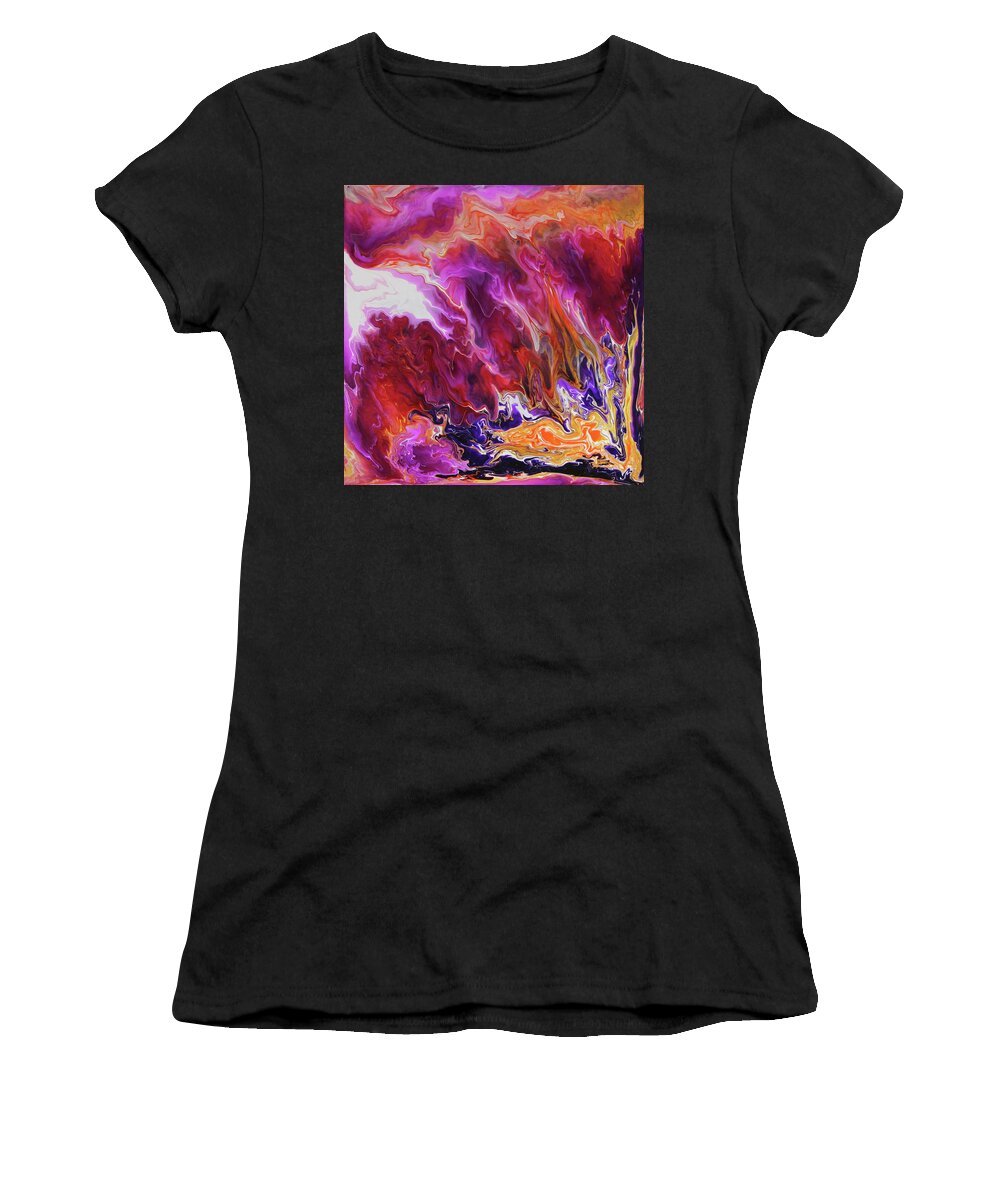 Glossy Women's T-Shirt featuring the painting Element 3 by Madeleine Arnett