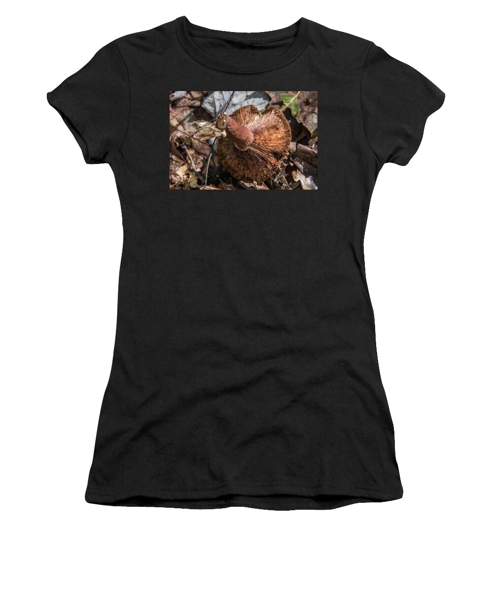 Fall Women's T-Shirt featuring the photograph Fall Mushroom by Alan Goldberg