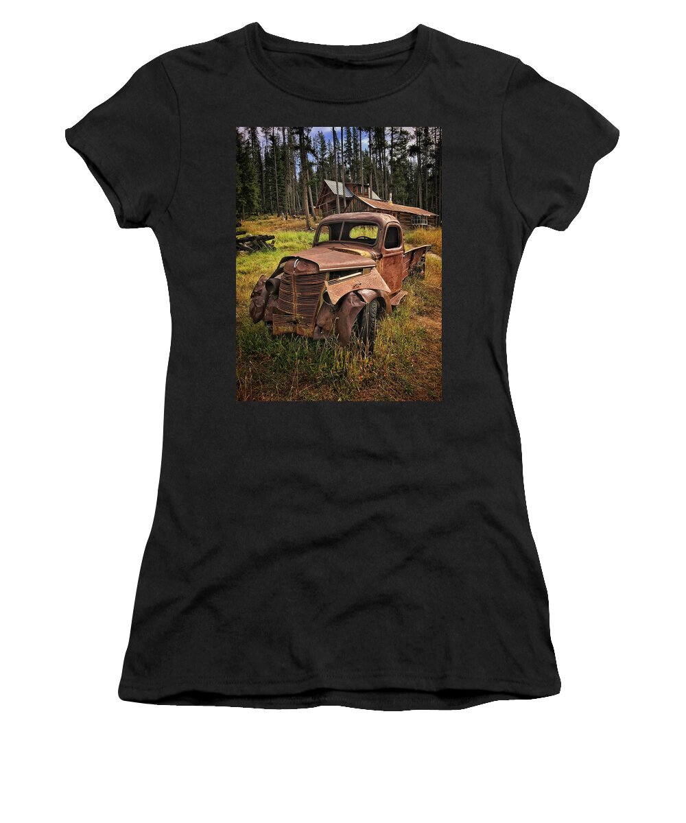 Rusty Women's T-Shirt featuring the photograph Falling Apart by Jerry Abbott