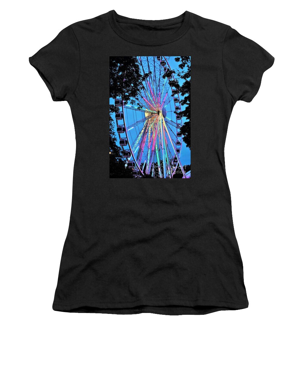 Ferris Wheel Women's T-Shirt featuring the photograph Farris Wheel Pigeon Forge by Merle Grenz