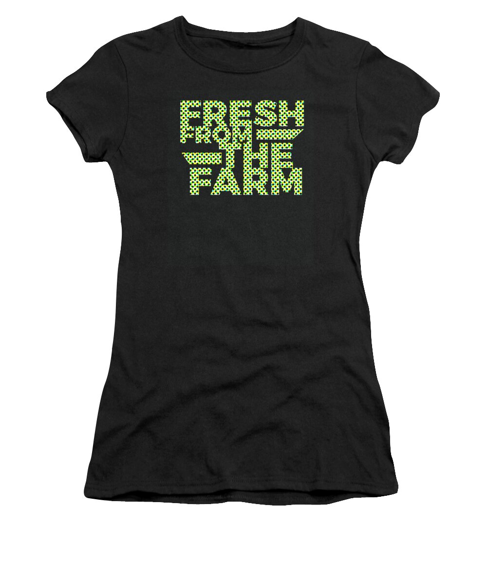 Farmhouse Women's T-Shirt featuring the digital art Fresh From The Farm 2 Colorful 1 by Lin Watchorn