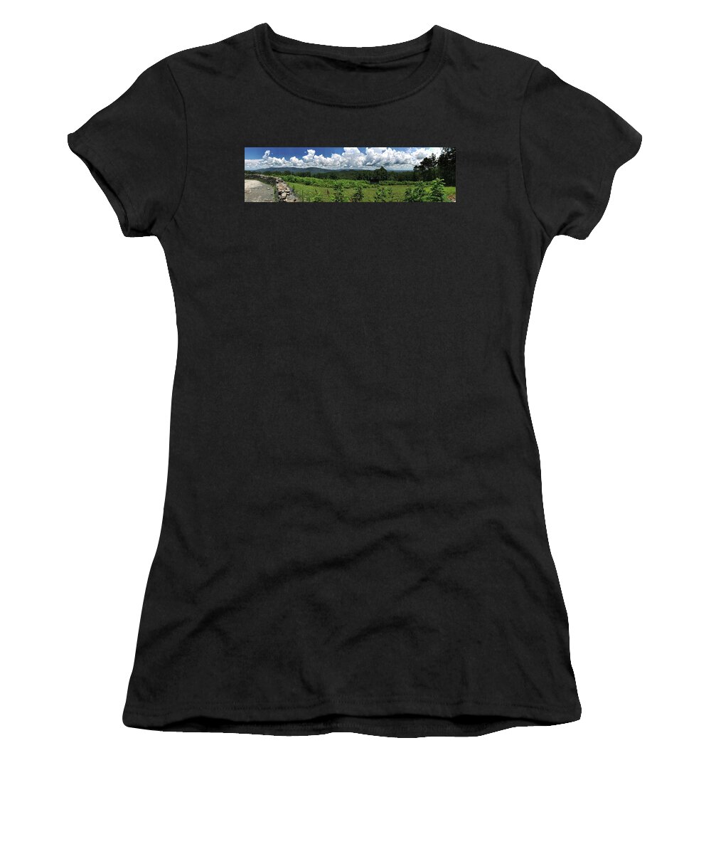Panorama Women's T-Shirt featuring the photograph Ft. Mountain Panorama by George Taylor