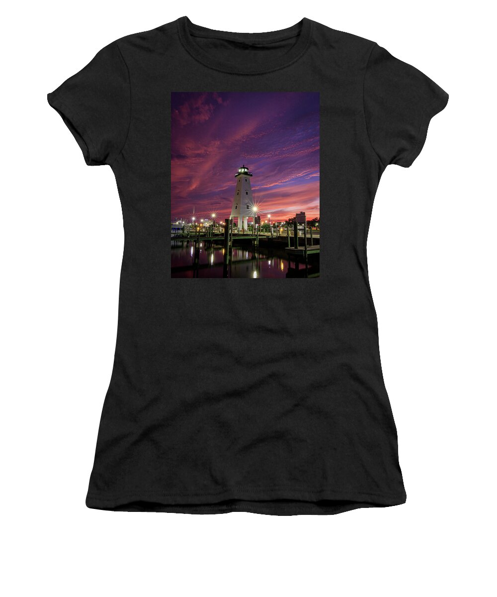 Lighthouse Women's T-Shirt featuring the photograph Gulfport Lighthouse by JASawyer Imaging