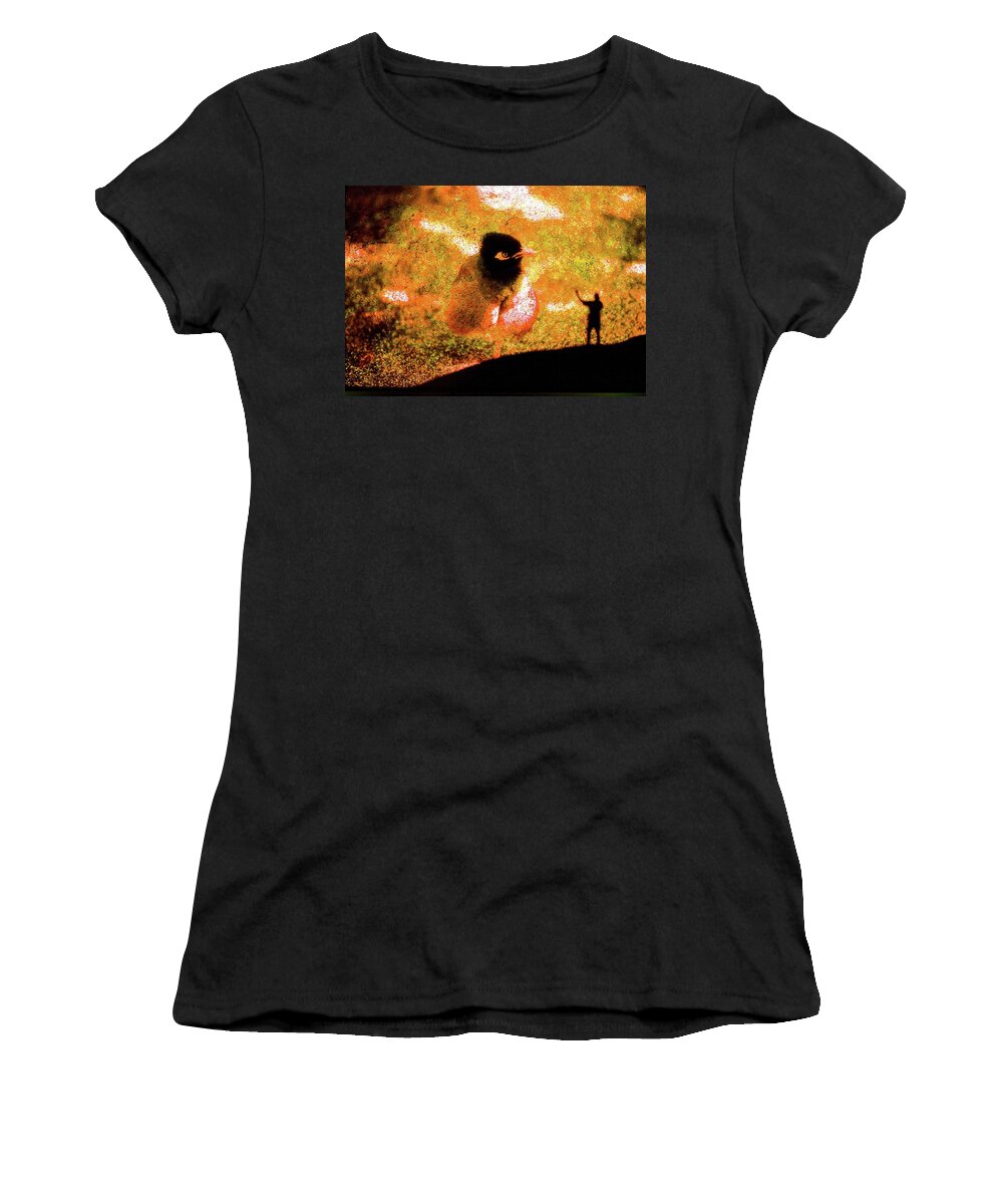 Bird Women's T-Shirt featuring the photograph Hello Bird by Marty Klar