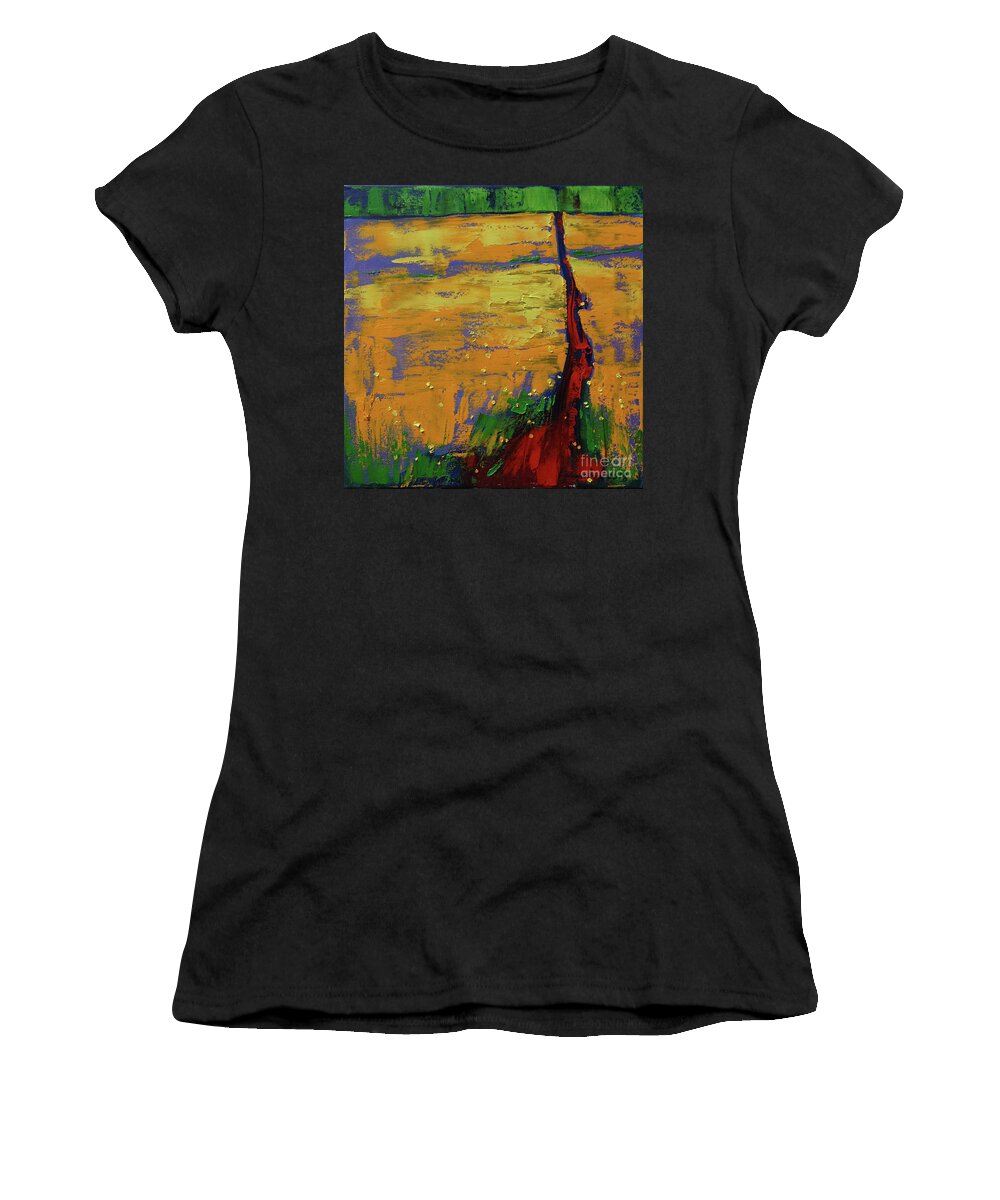 Oil On Canvas Women's T-Shirt featuring the painting Honey by Anastasija Kraineva