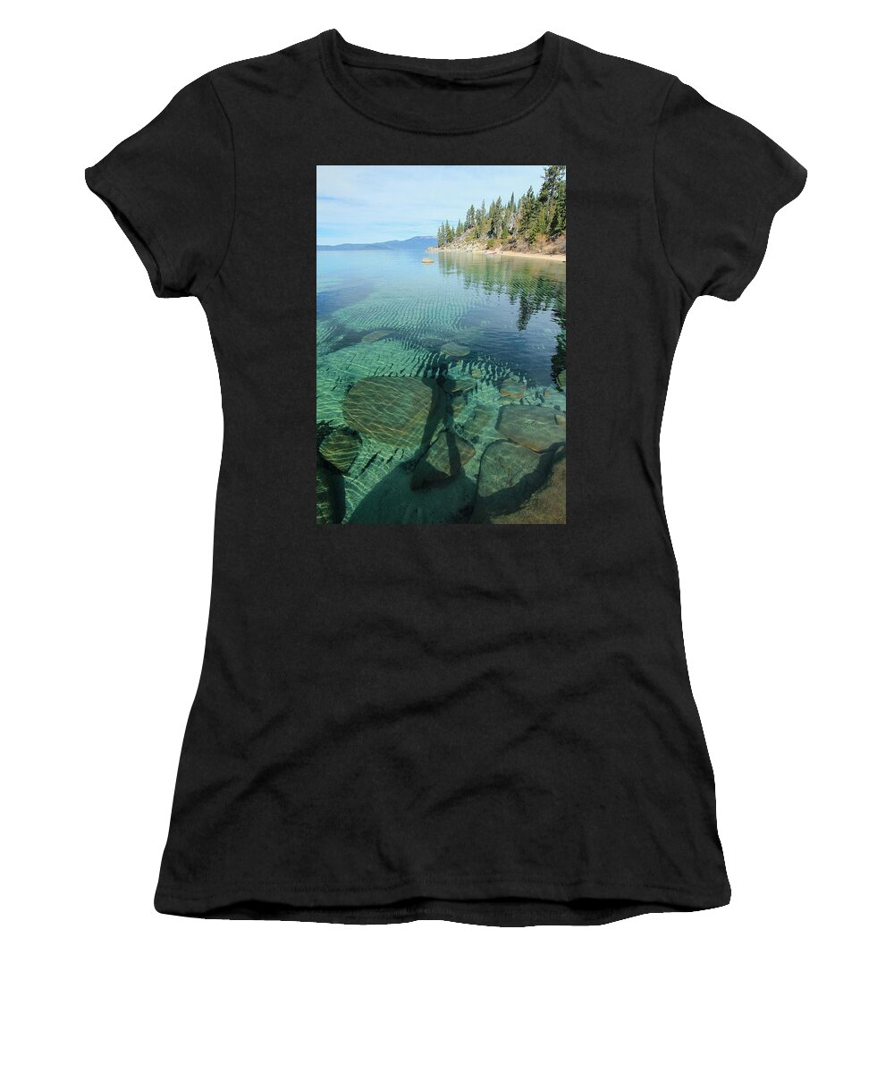 Lake Tahoe Women's T-Shirt featuring the photograph Intimacy  Become One With Nature by Sean Sarsfield
