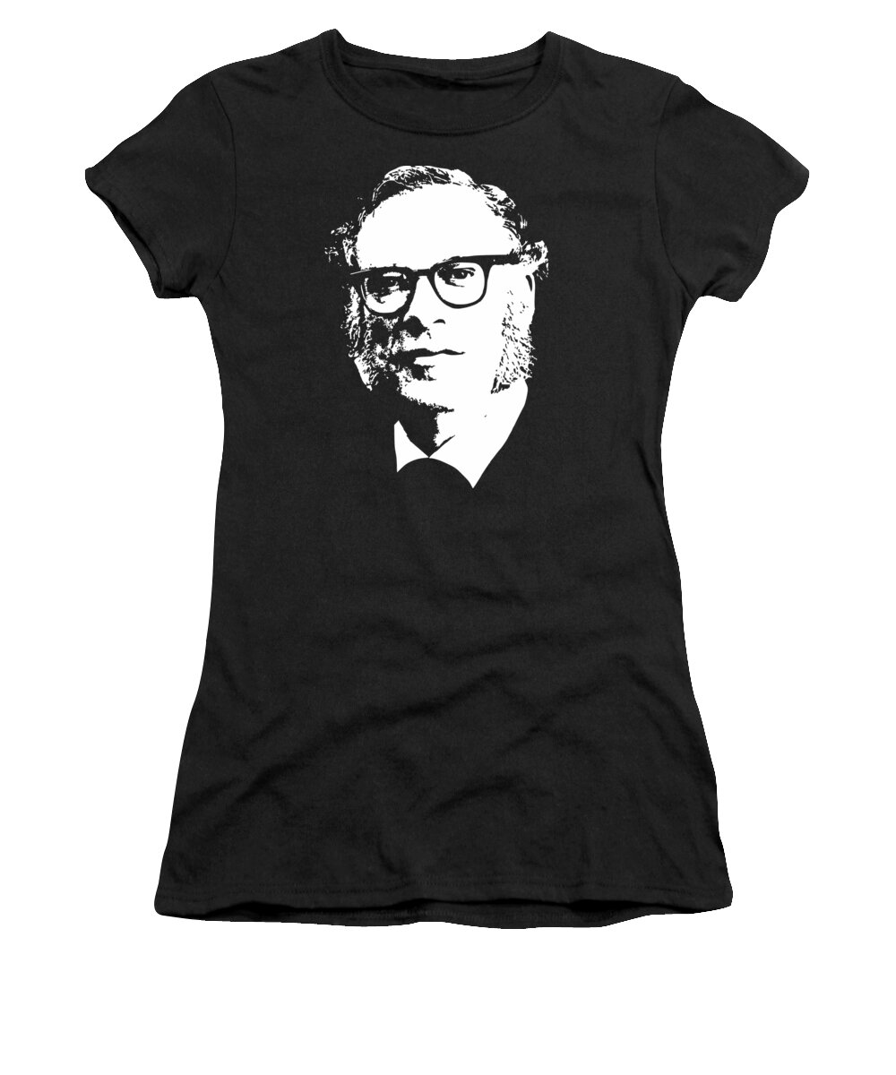 Asimov Women's T-Shirt featuring the digital art Isac Asimov Minimalistic Pop Art by Filip Schpindel