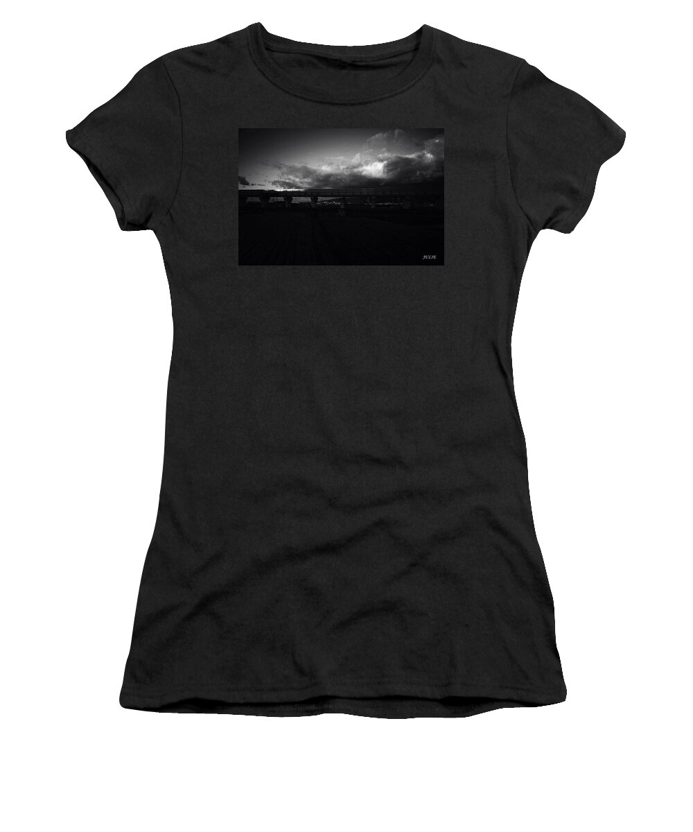 Photograph Women's T-Shirt featuring the photograph JULIE's Photo Monochrome-255 by Angel Julie