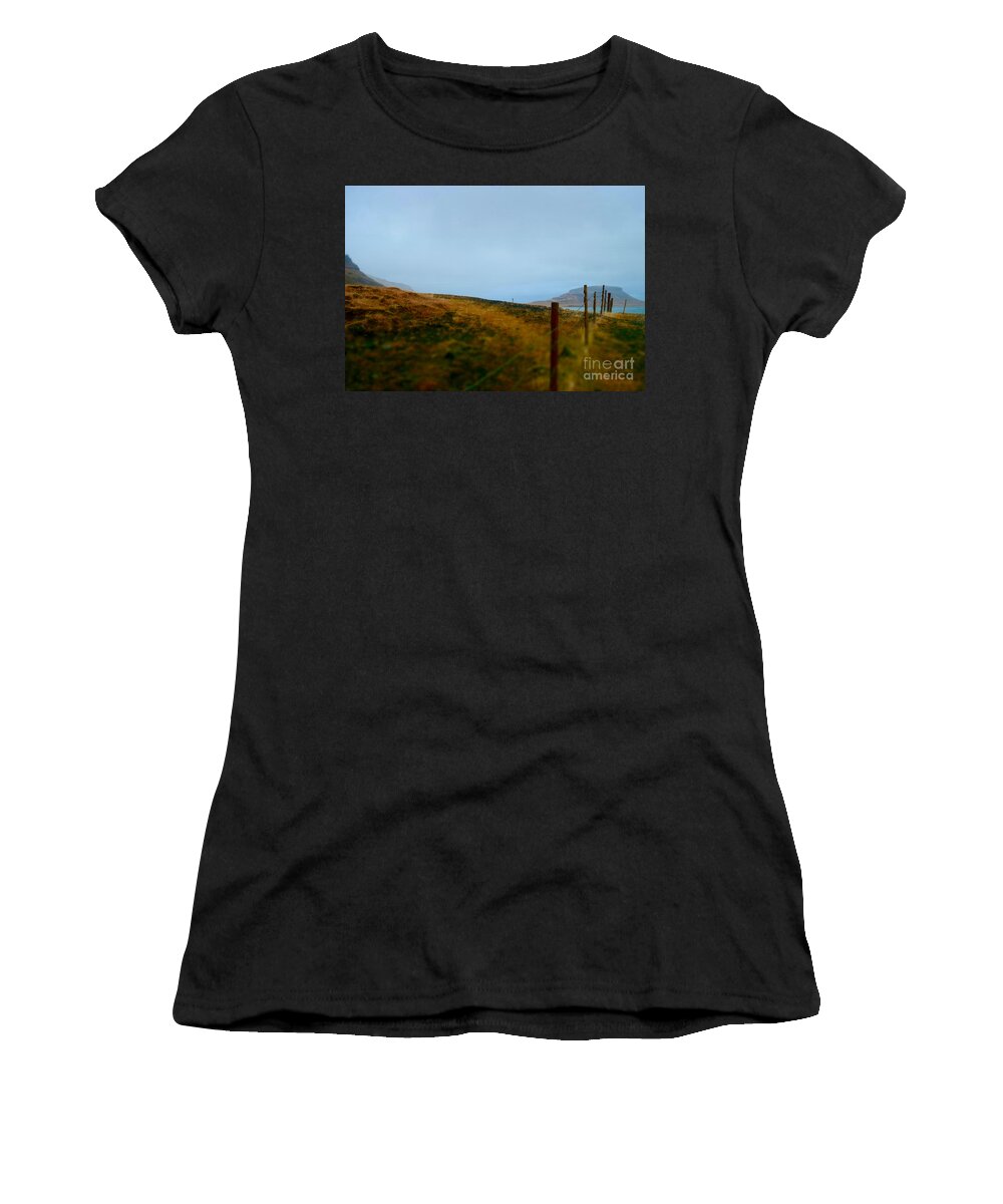 Kirkjufell Women's T-Shirt featuring the photograph Kirkjufell Plains by Debra Banks