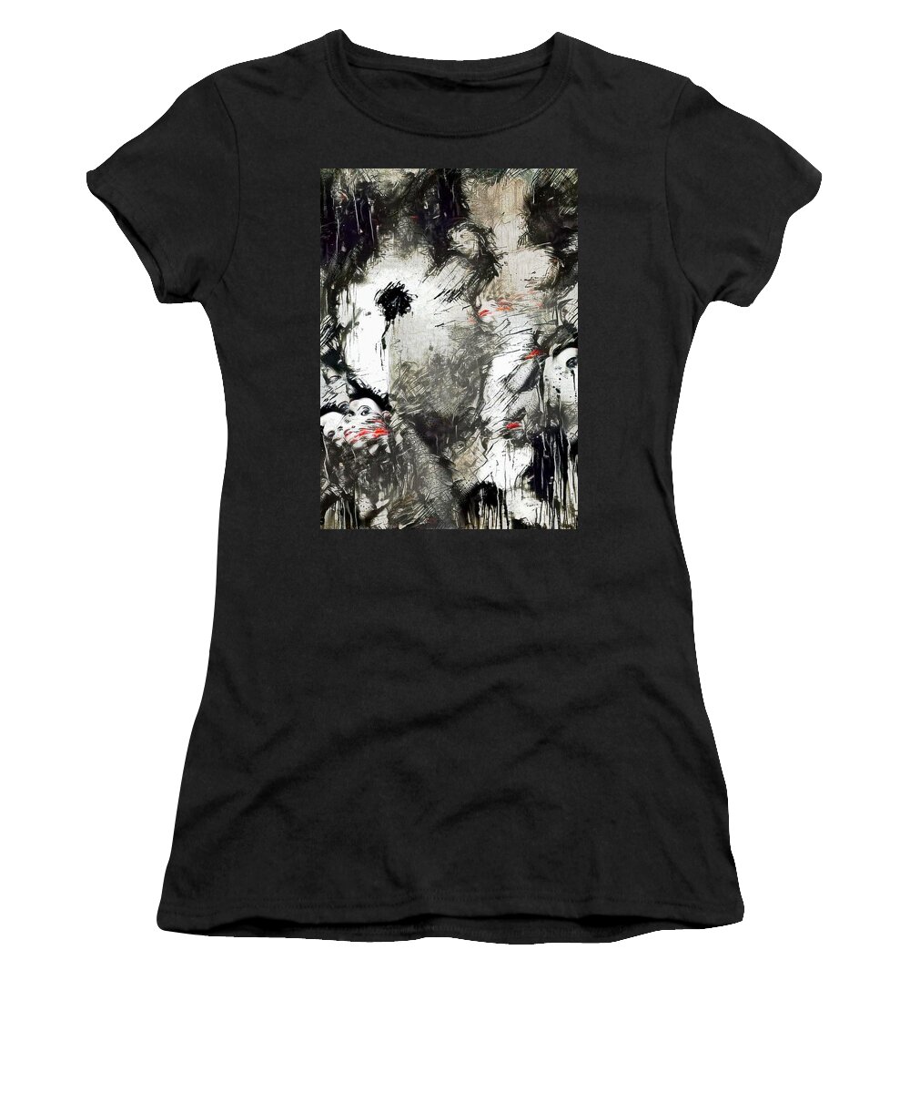 Abstract Women's T-Shirt featuring the photograph Kiss of Darkness by Bruce Rolff