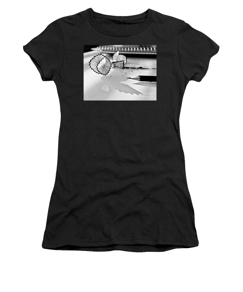 Black-and-white Women's T-Shirt featuring the photograph Light And Shadow by Elisabeth Derichs