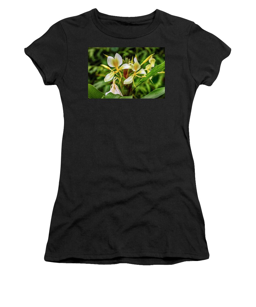 Estock Women's T-Shirt featuring the digital art Lily, Yunque Nat'l Forest, Pr by Claudia Uripos