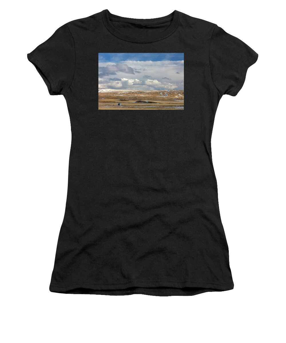 Grain Bine Women's T-Shirt featuring the photograph Lone Bin Surrounded by Todd Klassy