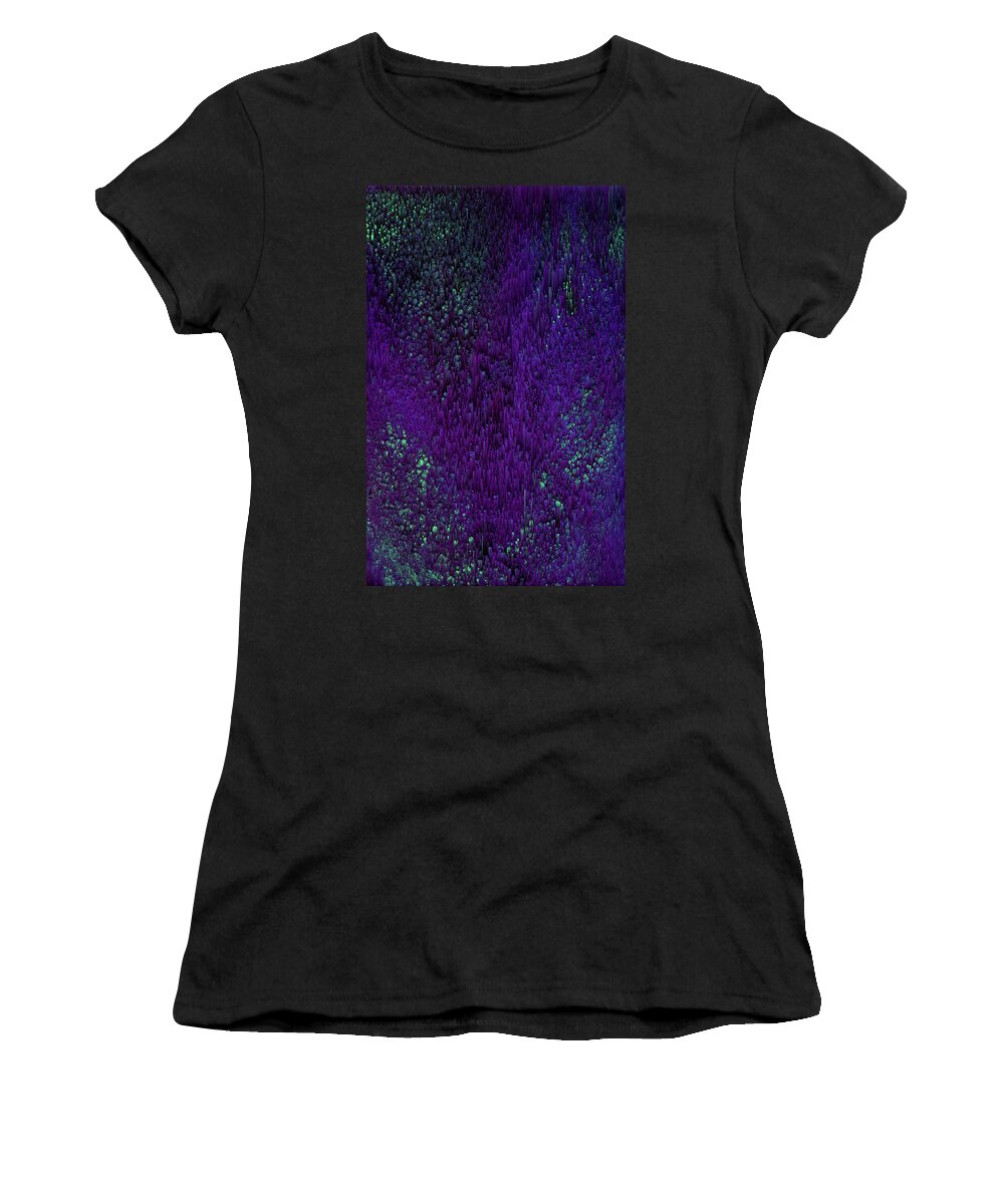 Glitch Women's T-Shirt featuring the digital art Luminoles - Abstract Pixel Art by Jennifer Walsh