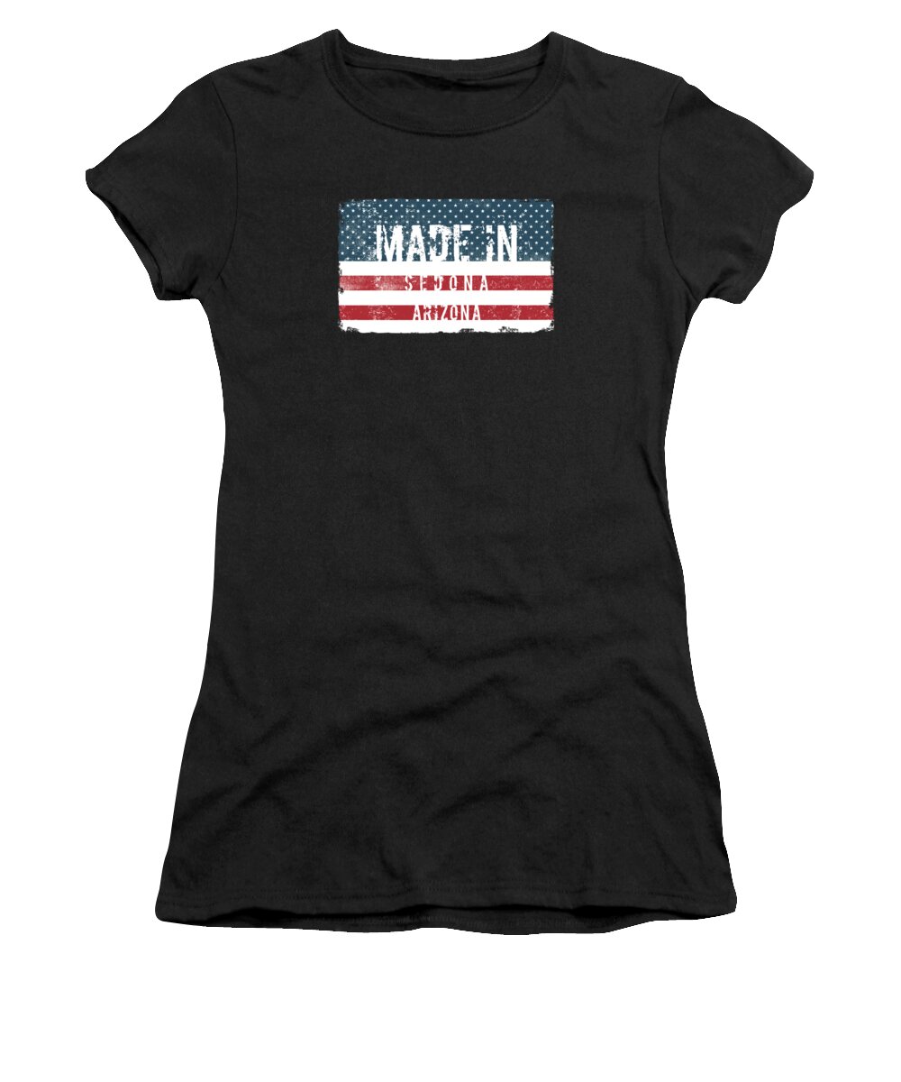 Sedona Women's T-Shirt featuring the digital art Made in Sedona, Arizona by TintoDesigns