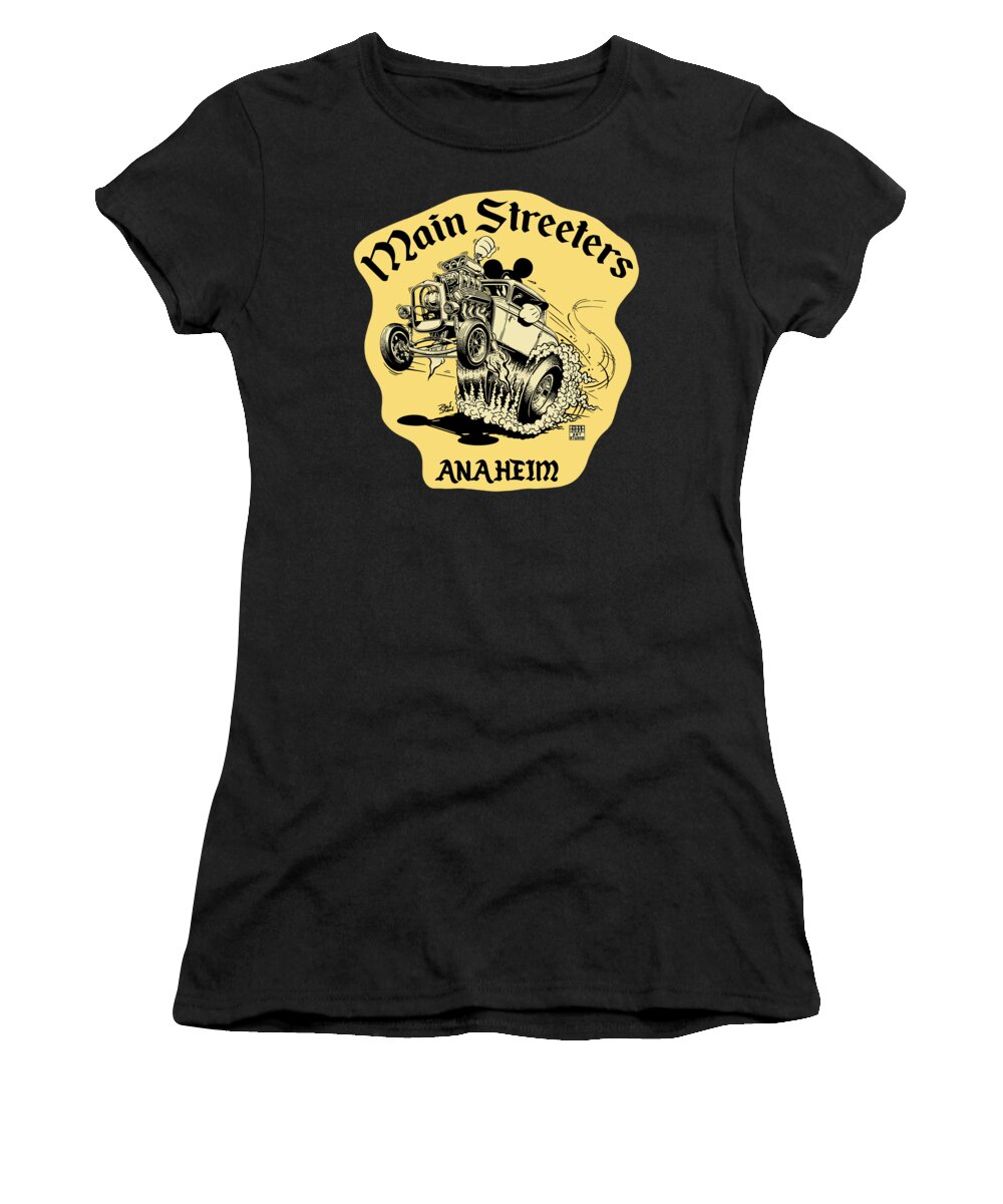 Hot Rod Women's T-Shirt featuring the digital art Main Streeters Vintage by Ruben Duran