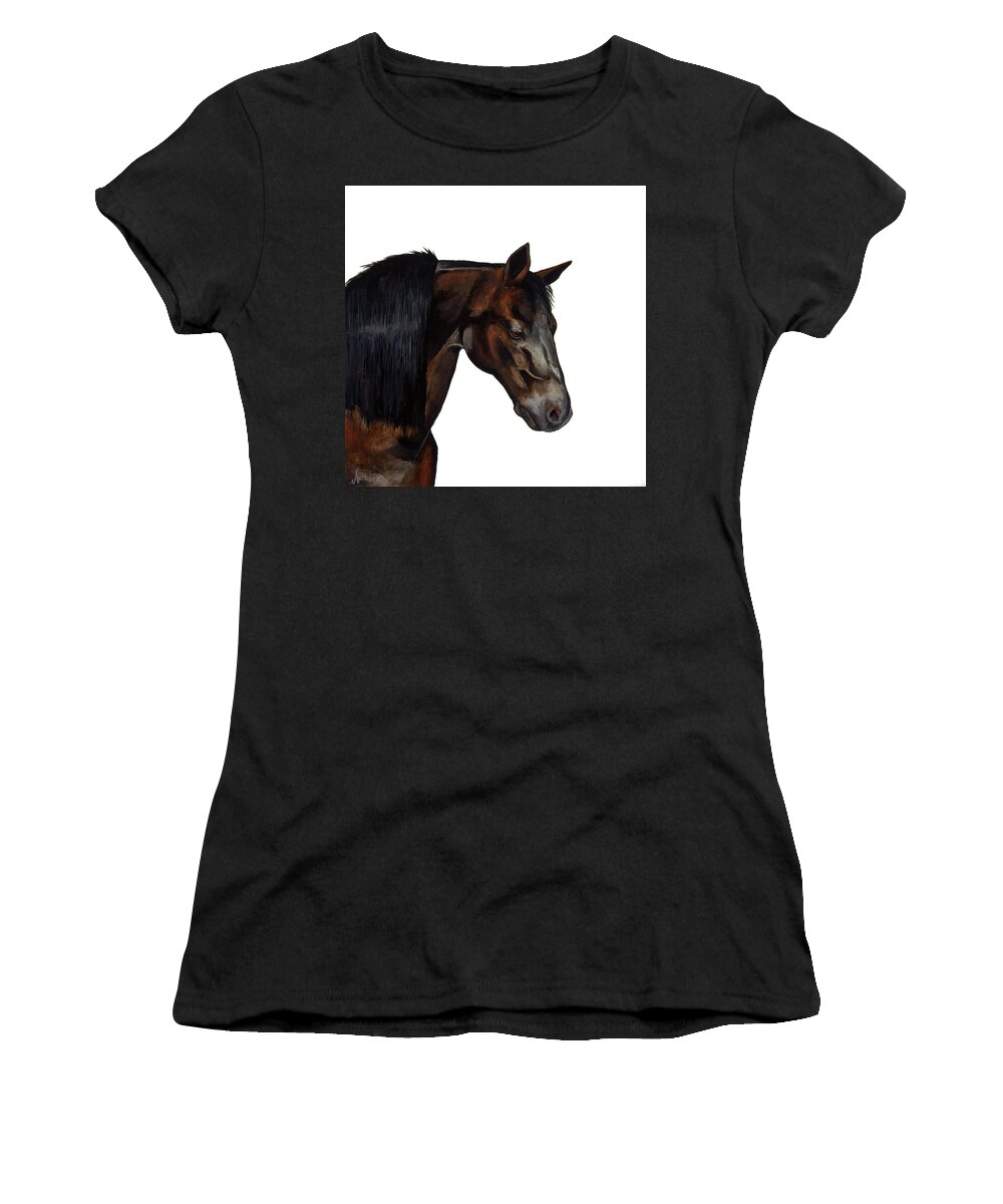 Horse Women's T-Shirt featuring the painting Mandisa by Averi Iris