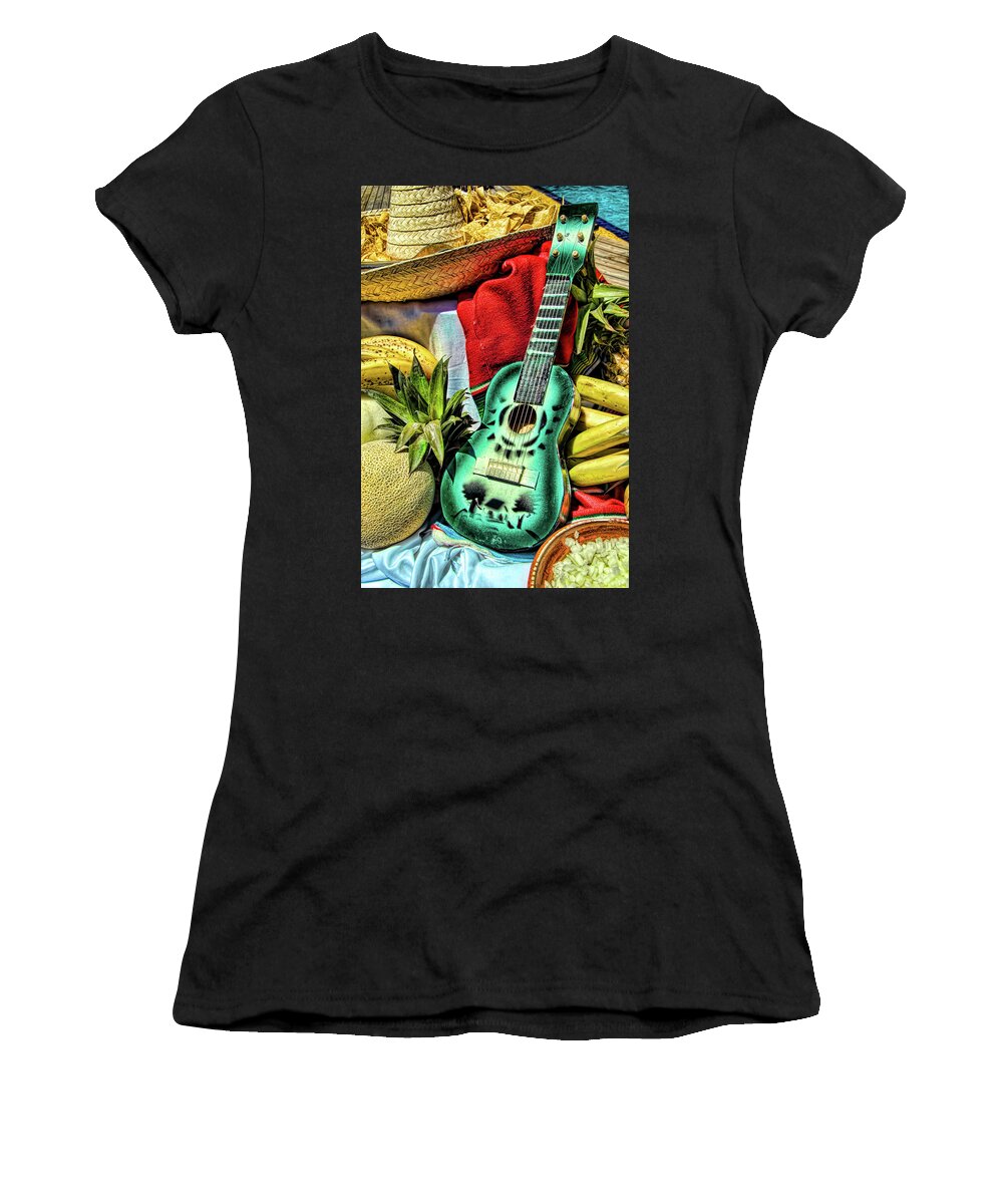 Guitar Women's T-Shirt featuring the photograph Mexican Guitar Display by David Smith