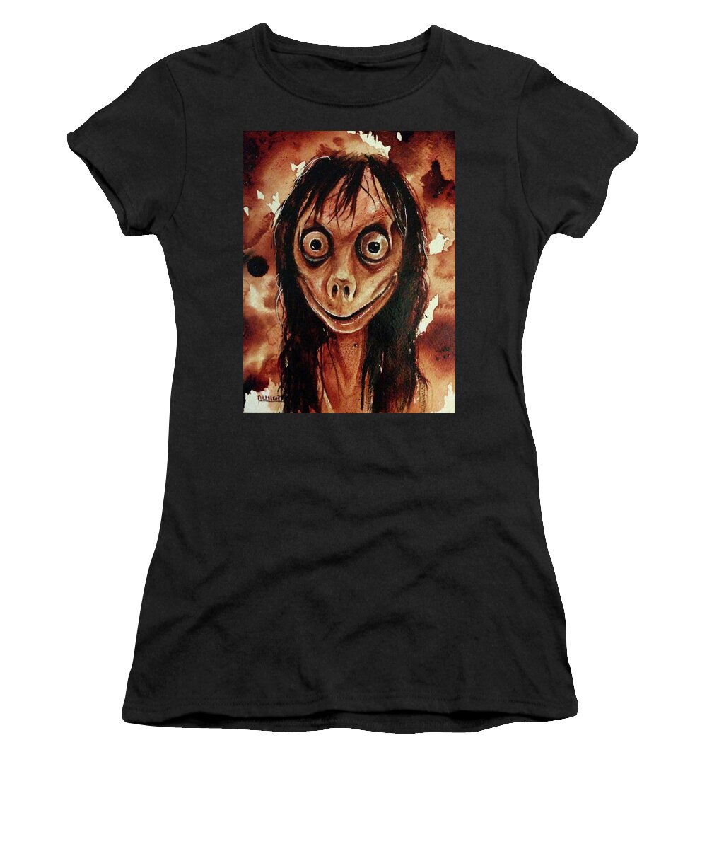 Ryan Almighty Women's T-Shirt featuring the painting MOMO fresh blood by Ryan Almighty