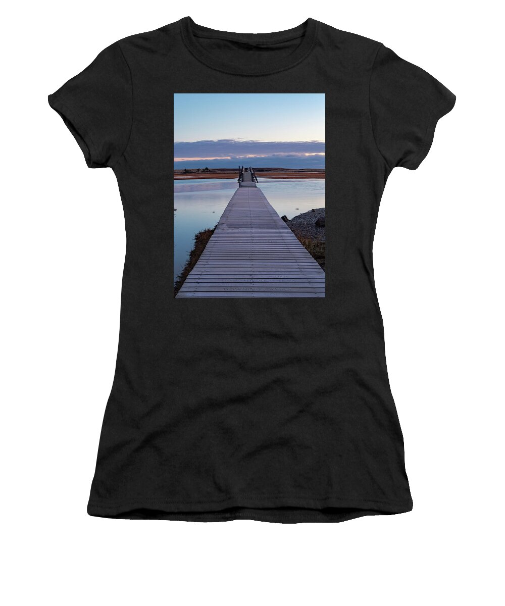 Pear Women's T-Shirt featuring the photograph Morning BoardWalk by William Bretton