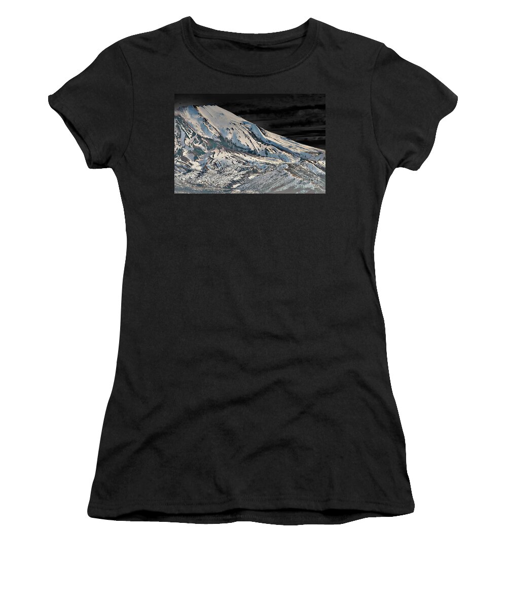 Dark Women's T-Shirt featuring the photograph Mountain Moonlight by Rich Collins