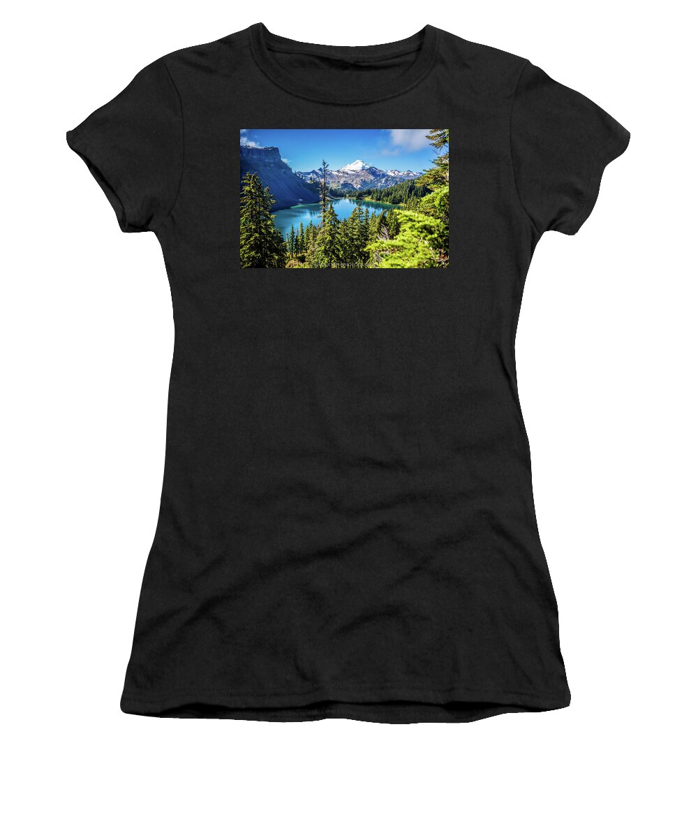 Landscape Women's T-Shirt featuring the photograph Mt. Baker and Chain Lake by Mark Joseph
