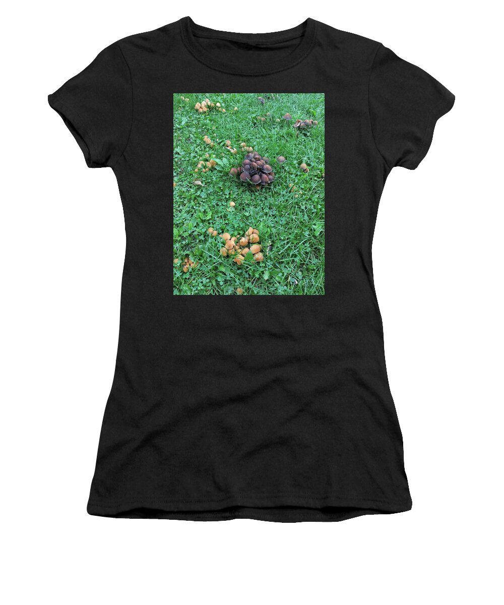 Mushrooms Women's T-Shirt featuring the photograph Mushrooms No. 1 by Boyd Carter