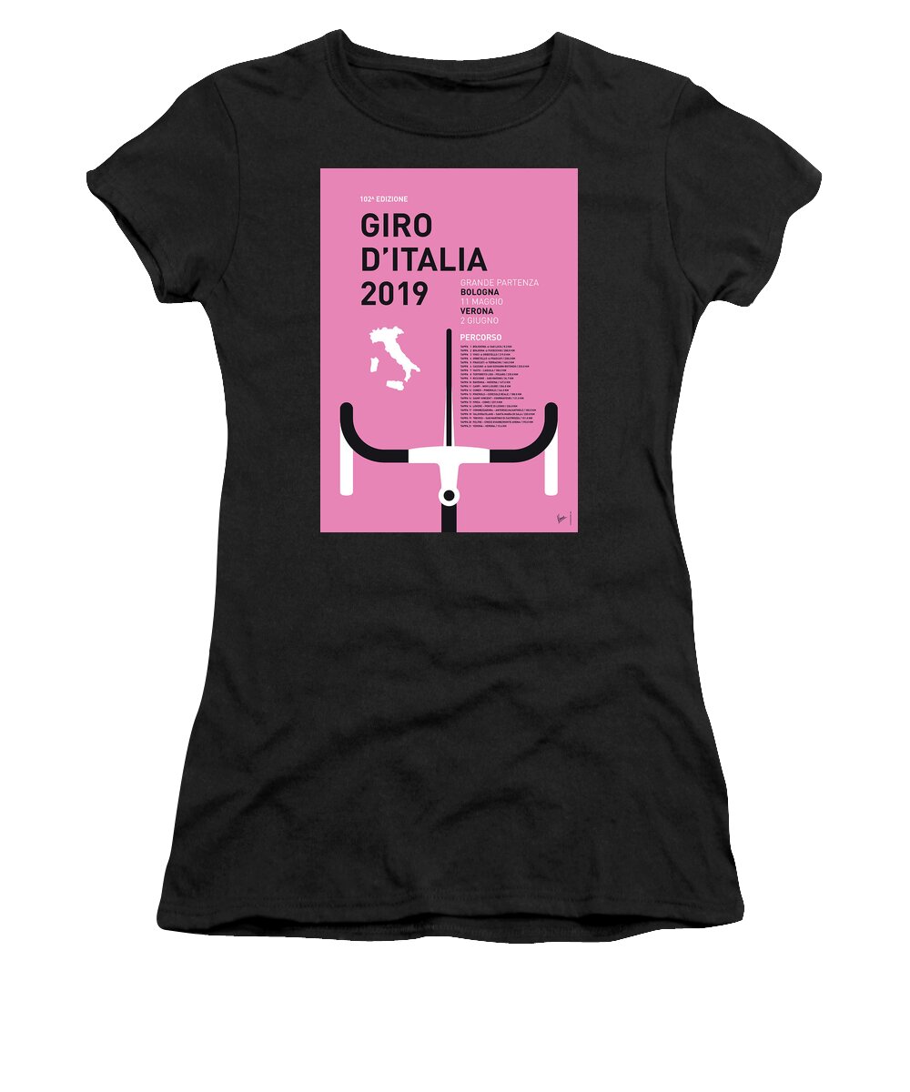 2019 Women's T-Shirt featuring the digital art My Giro Ditalia Minimal Poster 2019 by Chungkong Art