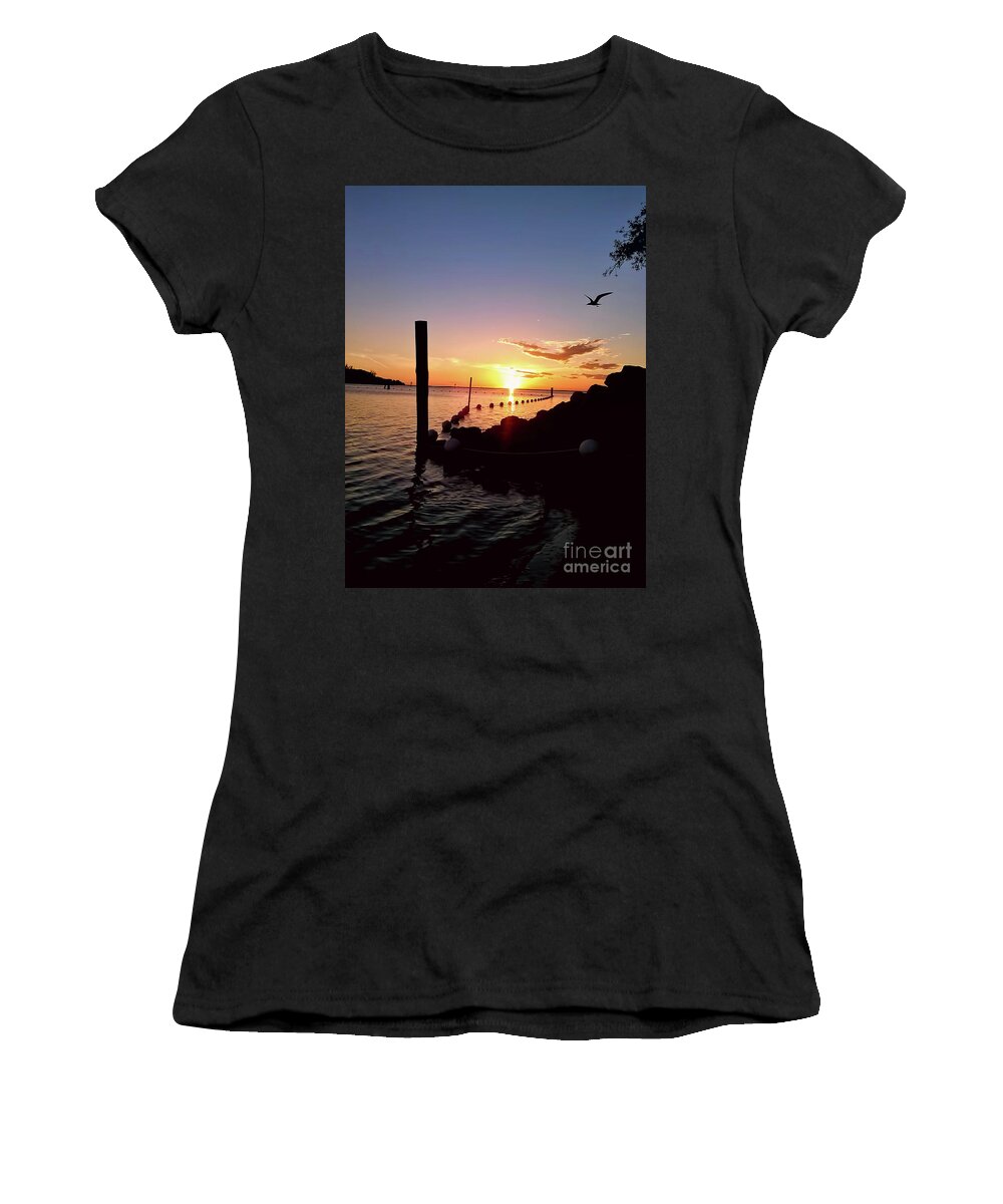 Dark Women's T-Shirt featuring the digital art My Serenity by Recreating Creation