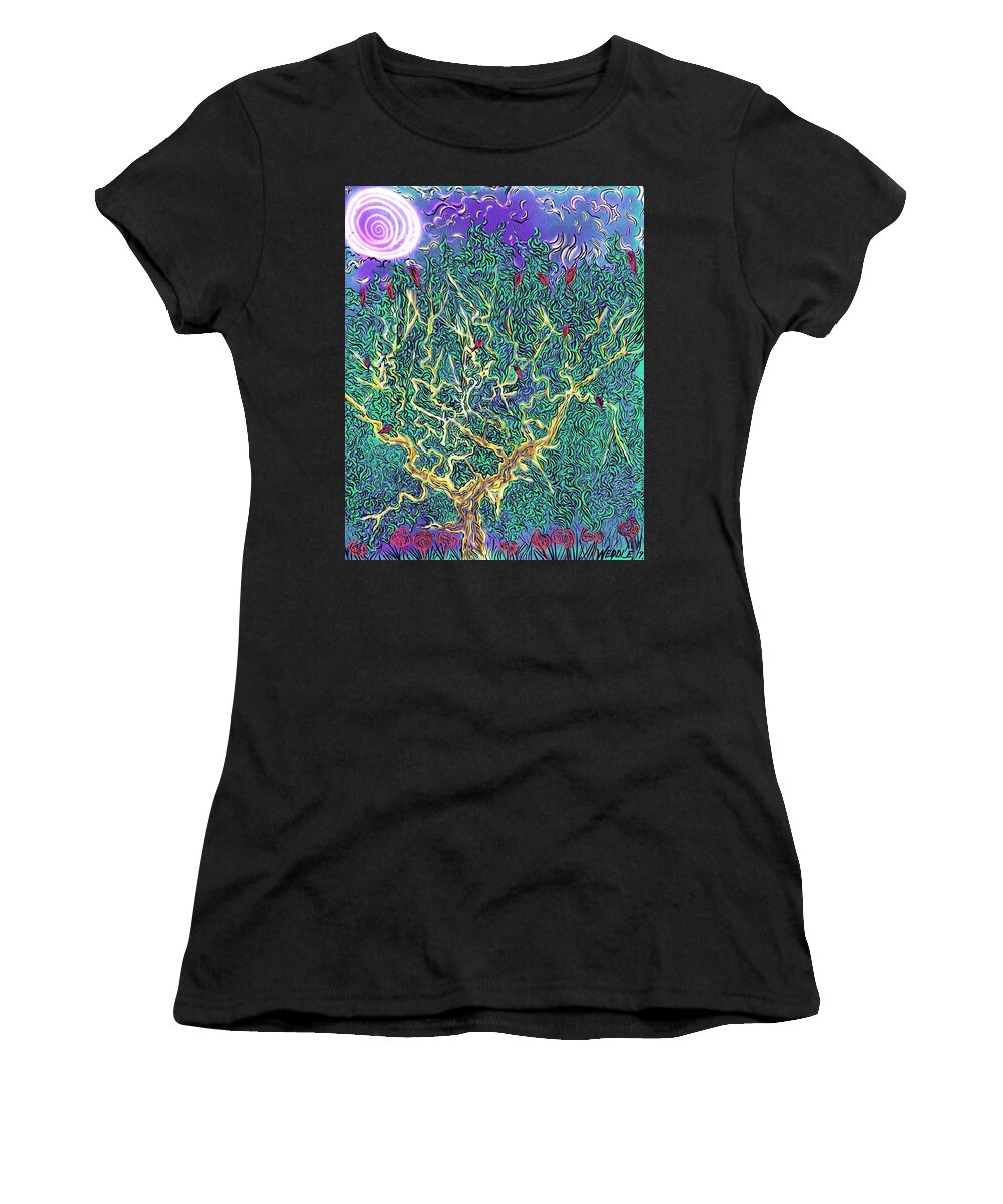Tree Women's T-Shirt featuring the digital art Network by Angela Weddle