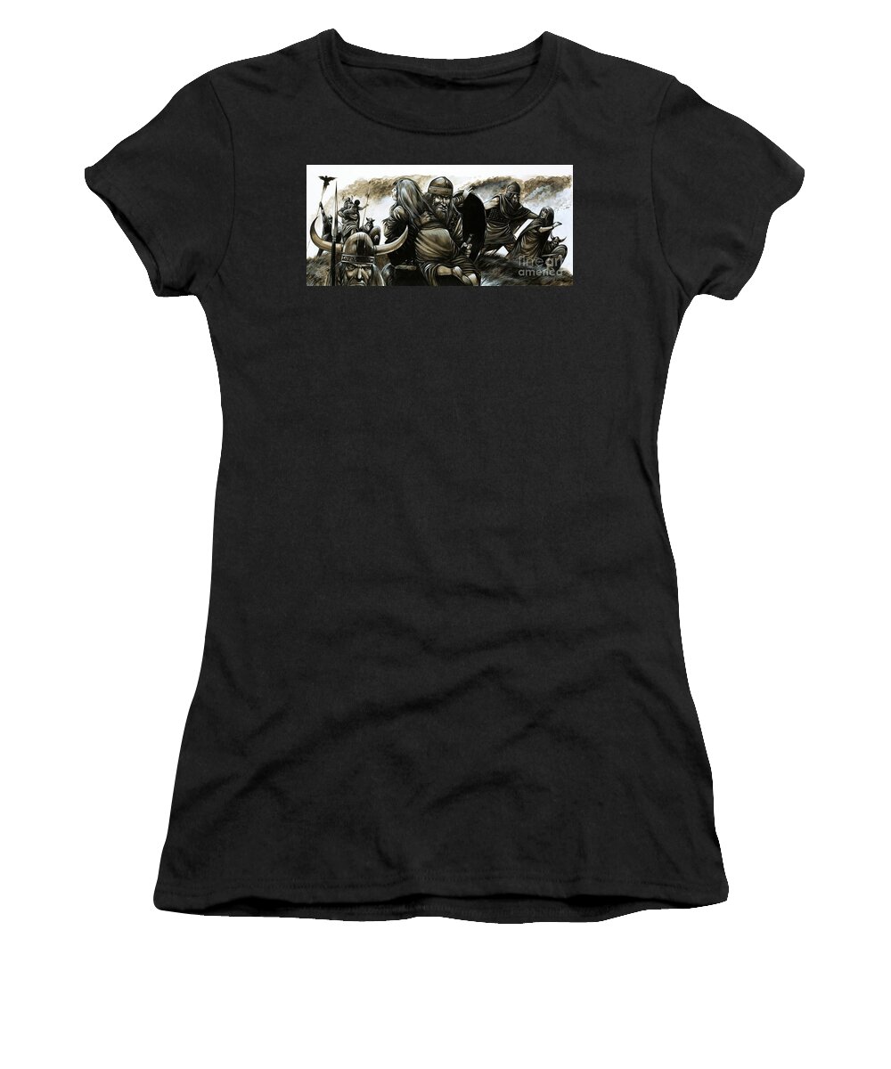Norse Warriors Raping Anglo Saxon Women Women's T-Shirt by Richard Hook -  Pixels