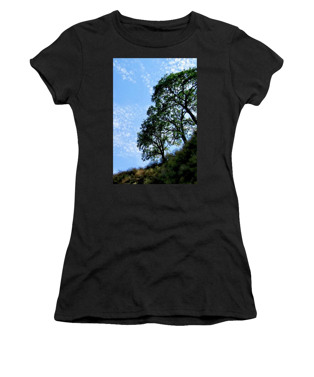 Oak Women's T-Shirt featuring the photograph Oaks and Sky by Sarah Lilja