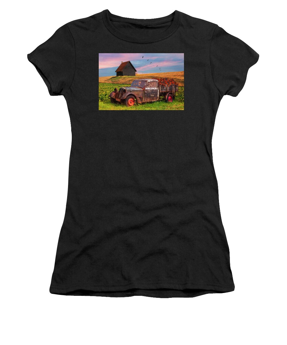 Appalachia Women's T-Shirt featuring the photograph Old Retired Rusty by Debra and Dave Vanderlaan
