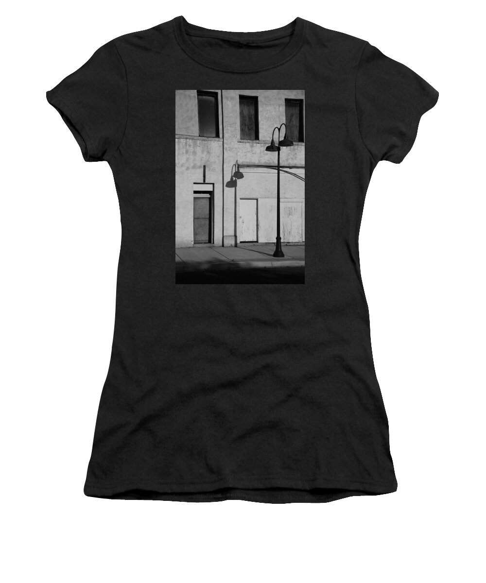 Street Light Women's T-Shirt featuring the photograph Old town in New Mexico by Marty Klar