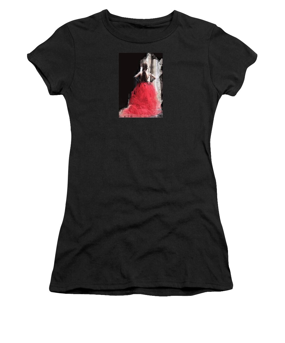 Theatre Women's T-Shirt featuring the painting Opening Night by Diane Chandler