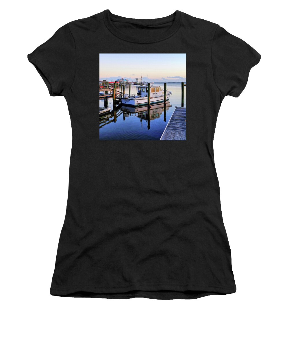 Boat Women's T-Shirt featuring the photograph Pawcatuck by Don Margulis