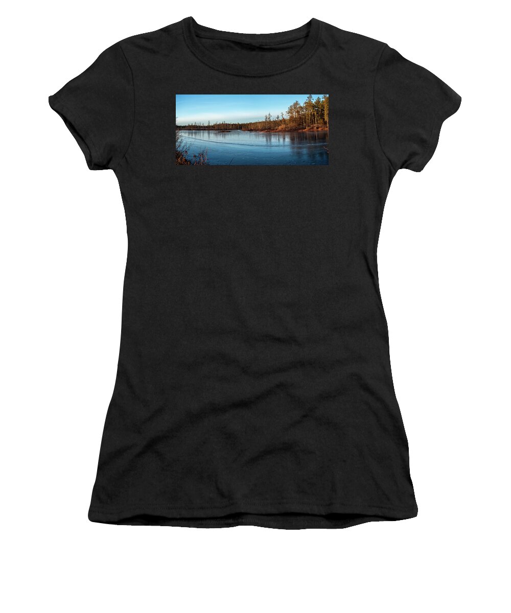 Landscape Women's T-Shirt featuring the photograph Pine Lands Lanscape by Louis Dallara