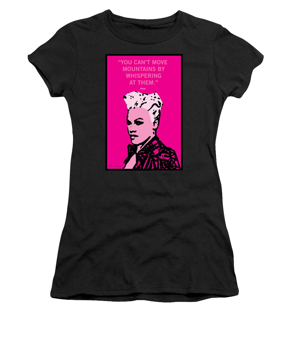 Feminism Women's T-Shirt featuring the digital art Pink by Lisa Hanington