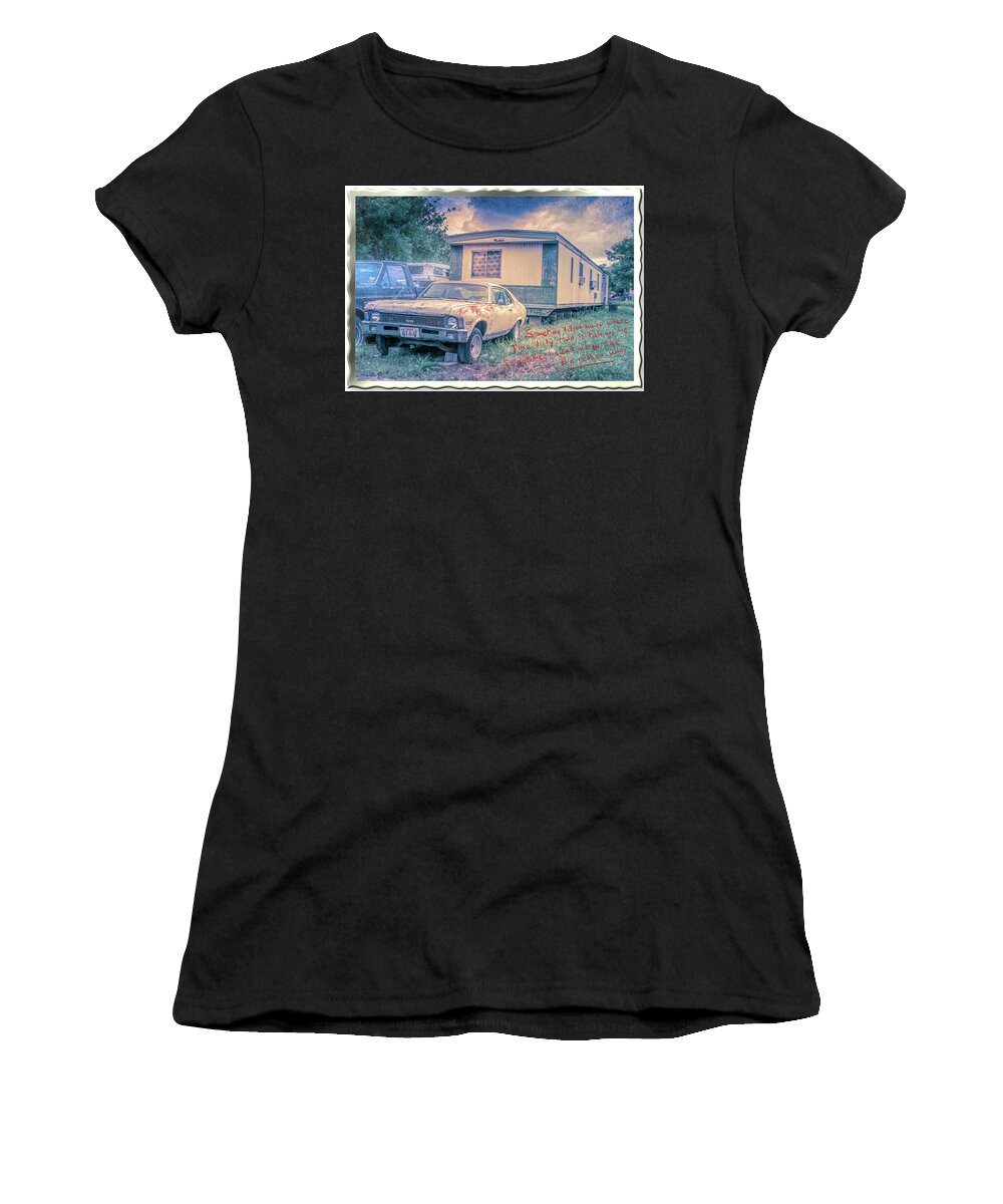 Waitin' Around To Die Women's T-Shirt featuring the photograph Postcard for you N3 - Waitin' Around To Die by Micah Offman