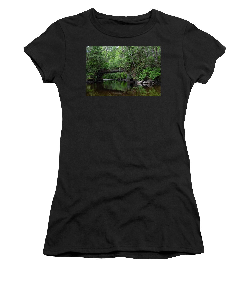 Quatse River Women's T-Shirt featuring the photograph Quatse River by Randy Hall