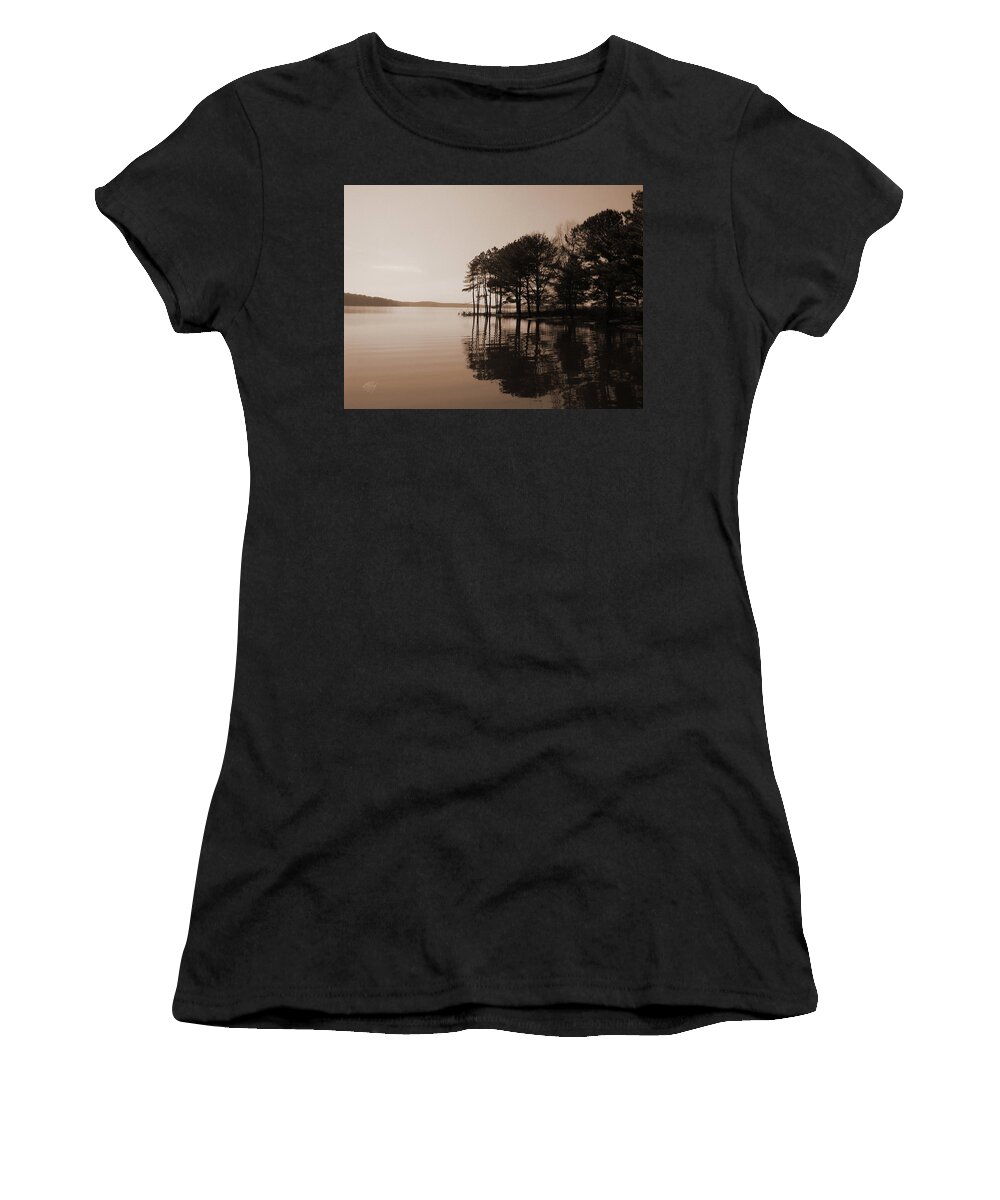 Quiet Women's T-Shirt featuring the photograph Quiet Reflection by Michael Frank