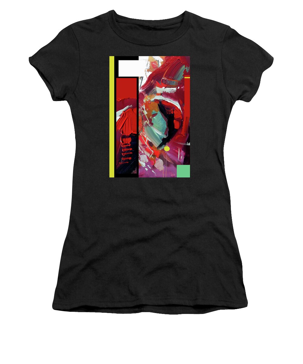  Women's T-Shirt featuring the painting Red Drink by John Gholson